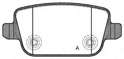 OPEN PARTS bpa125600 -  Комплект тормозных колодок, дисковый тормоз
